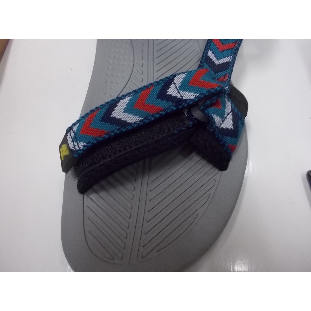 Camel Crown Women Hiking Sandals Chevron Straps Grey Blue Red K02340600 Size 7